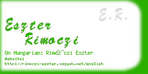 eszter rimoczi business card